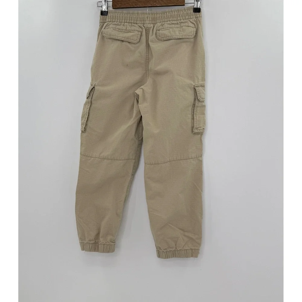GAP Kids Beige Cargo Pants Size L‎ (10) Drawstring Waist Utility Pockets